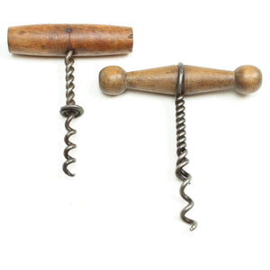 2x Vintage Wire Corkscrews - OldTools.co.uk