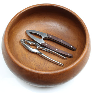 Vintage Nutcrackers with Large Teak Bowl - ENGLAND, WALES, SCOTLAND ONLY - OldTools.co.uk