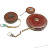 3x Old Leather Tape Measures (Display/Prop)