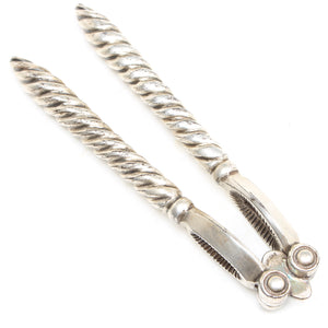 Old Barley Twist Turned Reversible Nutcrackers - OldTools.co.uk