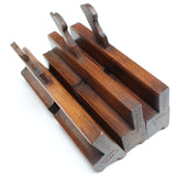 3x Old Nelson Wooden Planes - Ovolo (Beech) - OldTools.co.uk