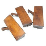 3x Old Nelson Wooden Planes - Ovolo (Beech) - OldTools.co.uk