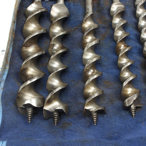 11-Piece Old Ridgway Twist Auger Drill Bits Set - OldTools.co.uk