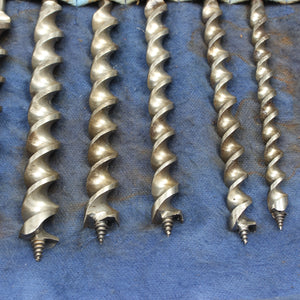 11-Piece Old Ridgway Twist Auger Drill Bits Set - OldTools.co.uk