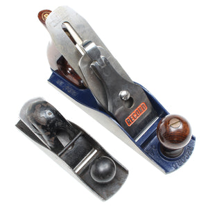 Old Record Smoothing Plane No. 04 & Old Block Plane (Beech) - OldTools.co.uk