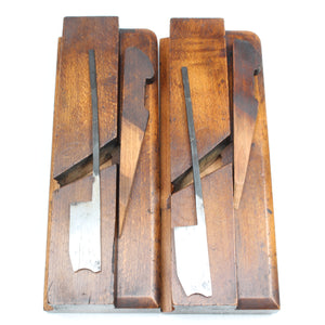 Pair Of Old Kimberley Wooden Planes - Ovolo - 5/8 (Beech) - OldTools.co.uk