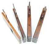 4x Old Marples Wooden Planes - Rabbet / Rebate (Beech) - OldTools.co.uk