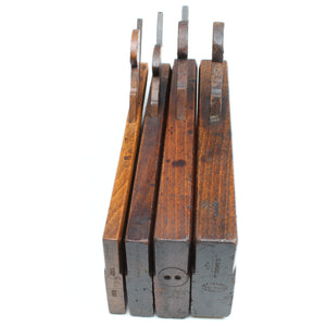 4x Old Marples Wooden Planes - Rabbet / Rebate (Beech) - OldTools.co.uk