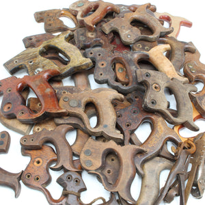 Large Collection of Old Saw Handles (Beech, Mahogany) - OldTools.co.uk