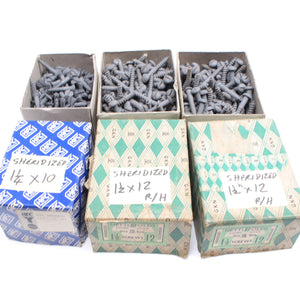 3x Sheradized Screws & 1x Black Oxydise Screws (CSK & Round) - Sizes 6, 10, 12