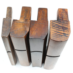 4x Old Joseph Marples Wooden Planes - Hollow & Rounds (Beech) - OldTools.co.uk