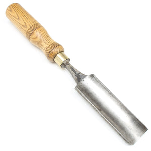 SOLD - Old Wide Outcannel Firmer Gouge - 1 1/2" (Ash)