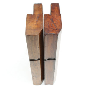 2x Old Wooden Planes - Hollow & Rounds - No. 13 (Beech) - OldTools.co.uk