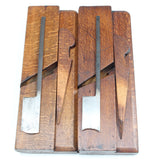 2x Old Wooden Planes - Hollow & Rounds - No. 13 (Beech) - OldTools.co.uk