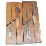 2x Old W Parkes Wooden Planes - Hollow & Rounds - No. 8 (Beech) - OldTools.co.uk