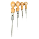 4x Old Wooden Screwdrivers (Beech) - OldTools.co.uk