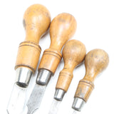 4x Old Wooden Screwdrivers (Beech) - OldTools.co.uk