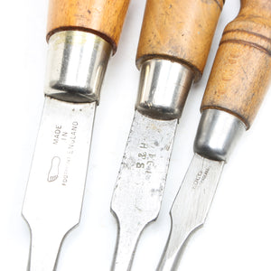 3x Old Wooden Screwdrivers (Beech, Boxwood) - OldTools.co.uk