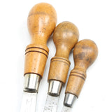 3x Old Wooden Screwdrivers (Beech, Boxwood) - OldTools.co.uk