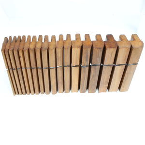 18x Old Early Mutter Wooden Hollow & Round Planes (Beech) - OldTools.co.uk