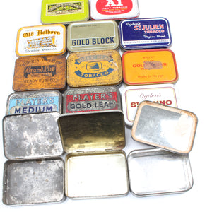 14x Old Tobacco Tins - OldTools.co.uk