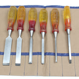 Old  6-Piece Marples Woodwork Chisels Set - OldTools.co.uk
