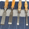Old 8-Piece Graduated Mortice Chisels Set (Ash) - OldTools.co.uk