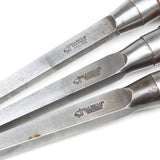 3x Old Hale Bros Mortice Chisels (Beech) - OldTools.co.uk