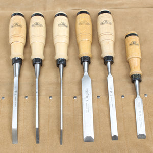 Old 6-Piece Holland Woodwork Chisels Set - OldTools.co.uk