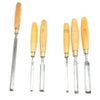 6x Old Boxwood Chisels / Gouges (Boxwood) - OldTools.co.uk
