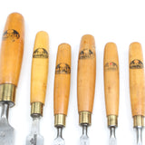6x Old Marples Chisels (Boxwood) - OldTools.co.uk
