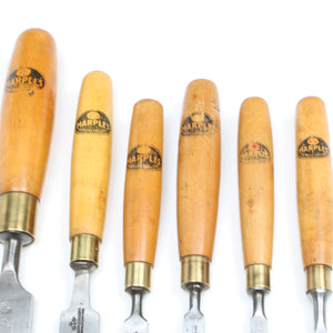 6x Old Marples Chisels (Boxwood) - OldTools.co.uk