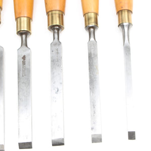 6x Old Marples Chisels (Boxwood) - OldTools.co.uk
