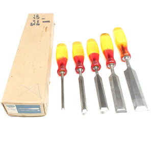 Old  5-Piece Marples Woodwork Chisels Set - OldTools.co.uk
