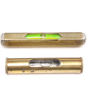 2x Old Small Brass Levels - 2 1/2" & 2 7/8"