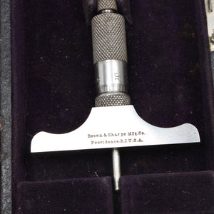 Old Brown & Sharpe Depth Gauge Micrometer C.1898 (USA)