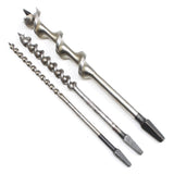 3x Old Stanley Twist Auger Drill Bits - 4/16", 8/16", 16/16"