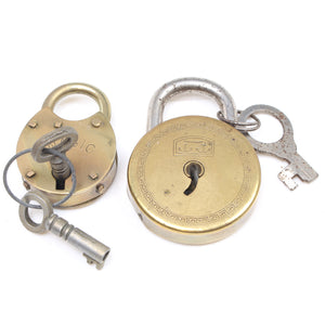 2x Small Vintage Padlocks