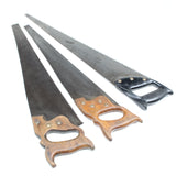 3x Old Hand Saws – 21", 22", 25” - 5tpi, 8tpi, 10tpi (Beech)