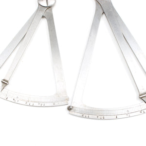 2x Old Unusual Woodturners Dial Calipers - Inside & Outside