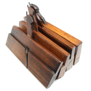 4x Old Berry Wooden Planes - Beading, Round, Rabbet (Beech)