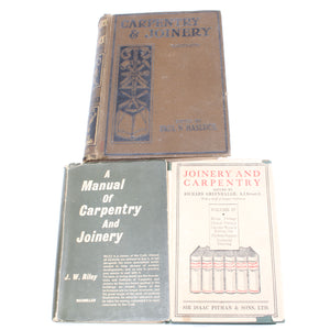 3x Old Carpentry and Joinery Books