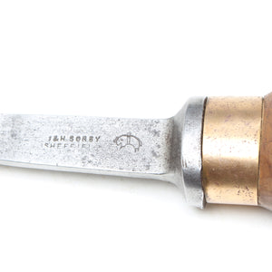 Old Swan Neck Mortice Chisel & Mortice Chisel - 1/4", 1/2" (Beech)
