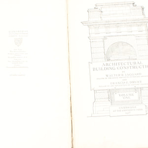 2x Old Architectural Building Construction Books C.1920's