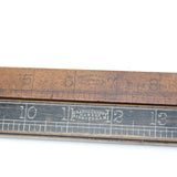 2x Old John Rabone Long Wooden Folding Rules