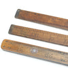 2x Old John Rabone Long Wooden Folding Rules