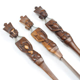 Wooden Tribal Ornamental Cutlery - UK ONLY