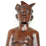 Signed Wooden Bali Bust - 12 1/2" - UK ONLY