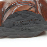 Signed Wooden Bali Bust - 12 1/2" - UK ONLY