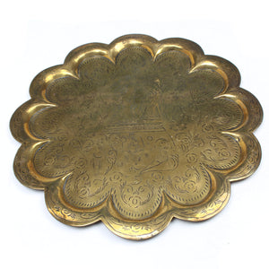 Old Brass Drinks Tray